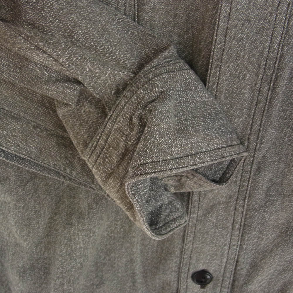 Buzz Rickson's バズリクソンズ M23003 MOCK TWIST CHAMBRAY WORK SHIRT モックツイスト 杢シャンブレー 長袖シャツ グレー系 16-16.5【中古】