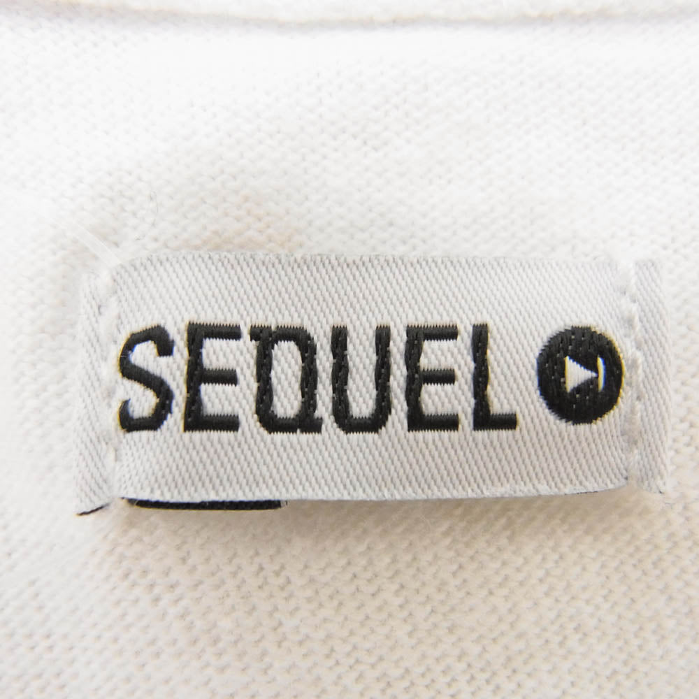 SEQUEL シークエル 24SS SQ-24SS-ST-03 T-SHIRT WHITE ロゴ プリント 半袖 Tシャツ ホワイト系 L【中古】