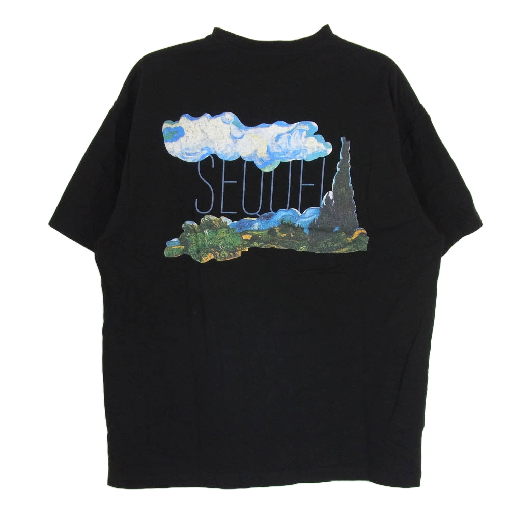 SEQUEL シークエル 24SS SQ-24SS-ST-03 T-SHIRT BLACK ロゴ プリント 半袖 Tシャツ ブラック系 L【中古】