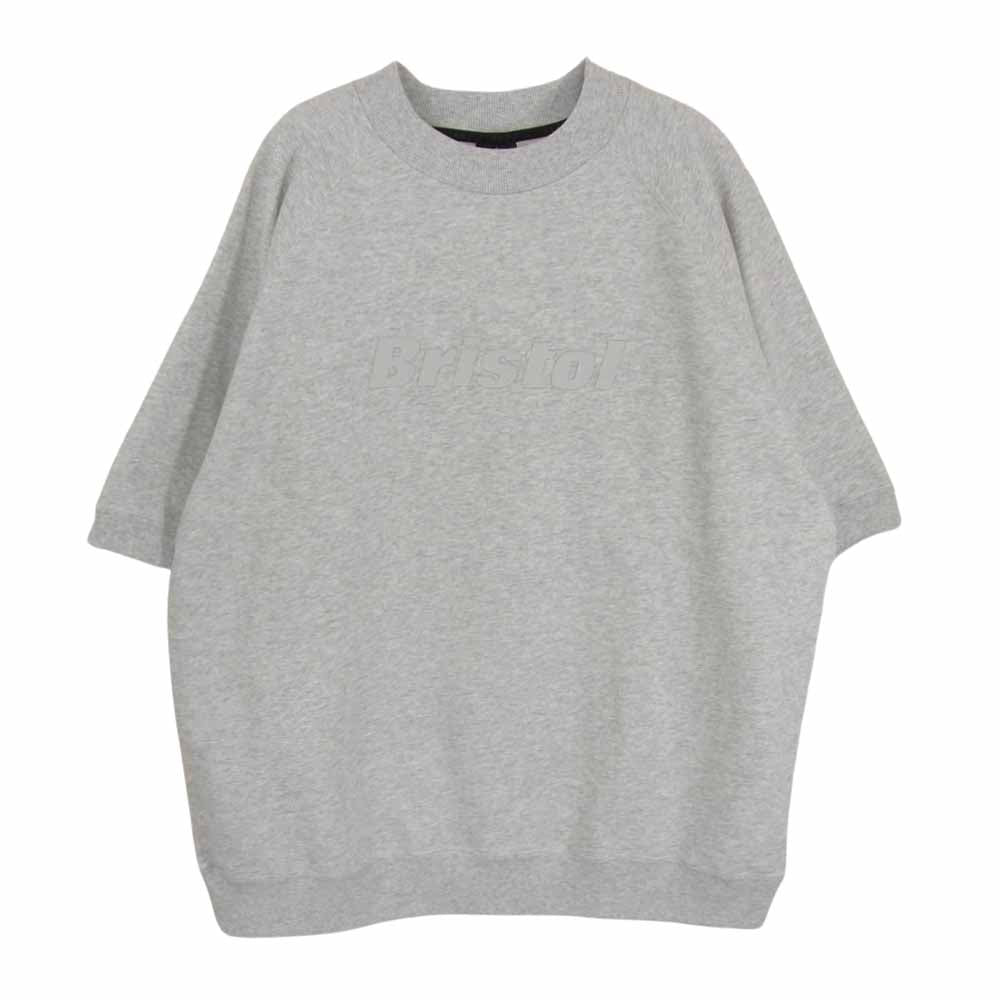 F.C.R.B. エフシーアールビー 23SS FCRB-230068 CREWNECK BAGGY SWEAT クルーネック バギー スウェット トレーナー トップス  半袖 グレー系 L【美品】【中古】