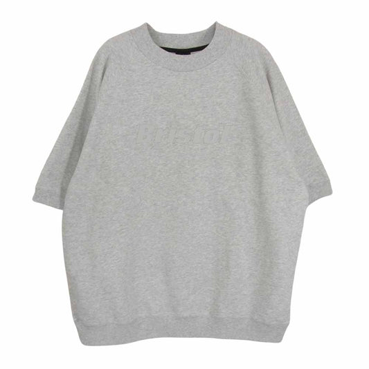 F.C.R.B. エフシーアールビー 23SS FCRB-230068 CREWNECK BAGGY SWEAT クルーネック バギー スウェット トレーナー トップス  半袖 グレー系 L【美品】【中古】