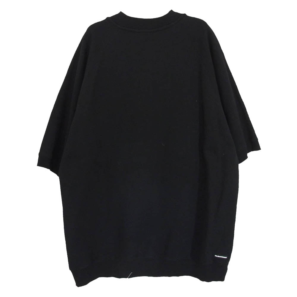 F.C.R.B. エフシーアールビー 23SS FCRB-230068 CREWNECK BAGGY SWEAT クルーネック バギー スウェット トレーナー トップス  半袖 ブラック系 L【中古】