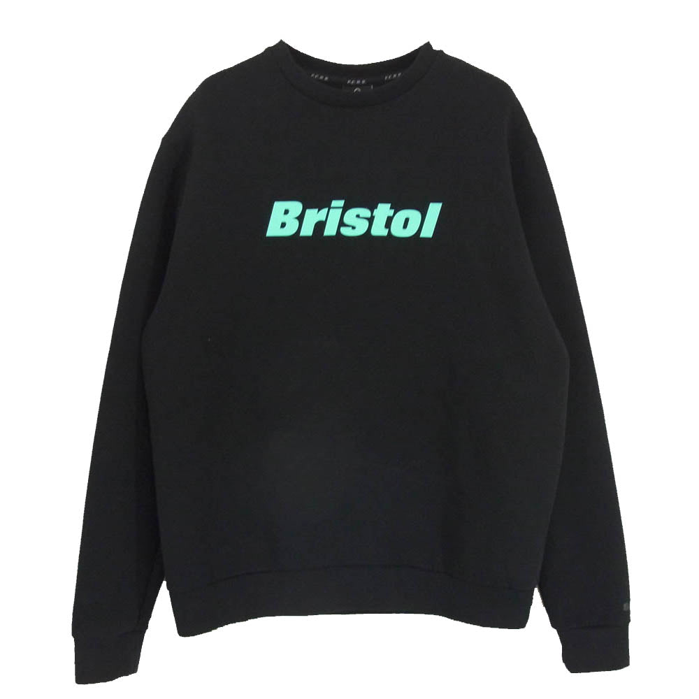 F.C.R.B. エフシーアールビー 21AW FCRB-212063 AUTHENTIC LOGO TECH KNIT  テック クルーネック ロゴ スウェット ブラック系 L【中古】