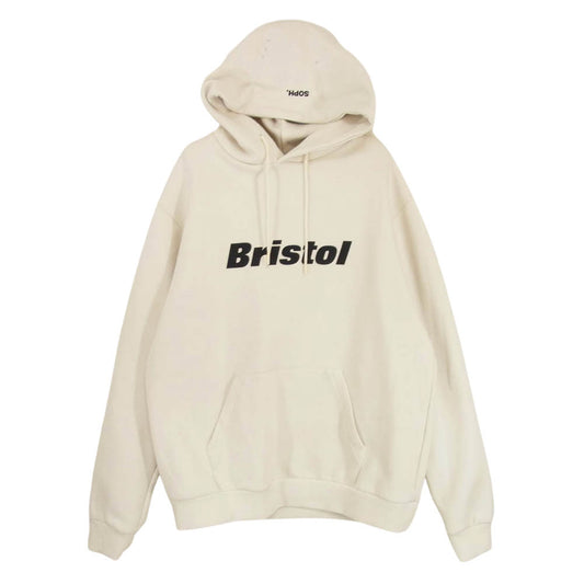 F.C.R.B. エフシーアールビー 23SS FCRB-230030 TECH SWEAT TRAINING HOODIE テック スウェット トレーニング フーディ スウェットパーカー クリーム オフホワイト系 L【中古】