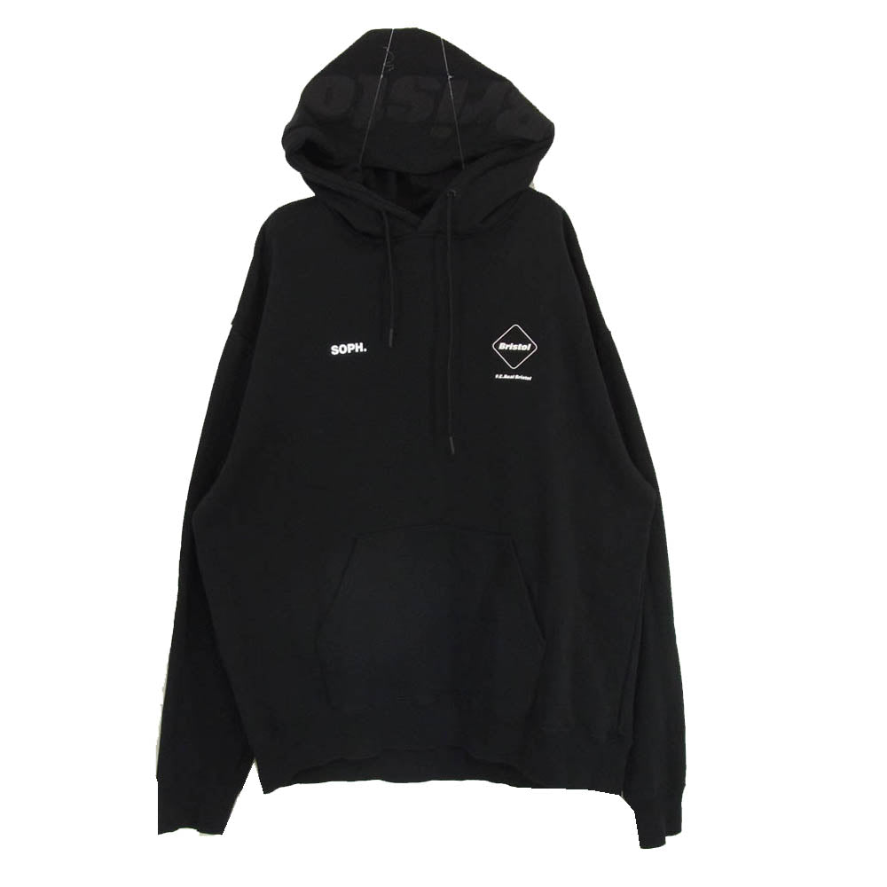 F.C.R.B. エフシーアールビー 24SS FCRB-240078 HOOD LOGO TEAM SWEAT HOODIE Bristolフードロゴ 刺繍 スウェット パーカー ブラック系 L【中古】