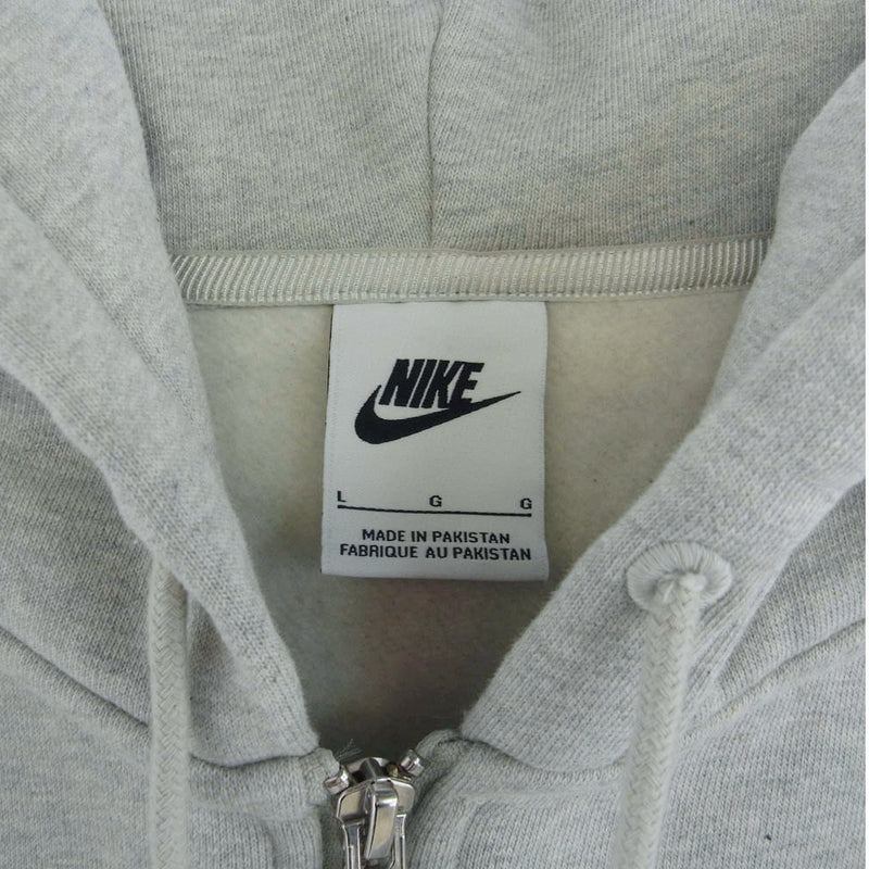 NIKE ナイキ 23AW FJ9181-050 × STUSSY FLEECE Full Zip HOODIE GREY HEATHER フリース ジップ スウェット フーディー パーカー グレー L グレー系 L【中古】