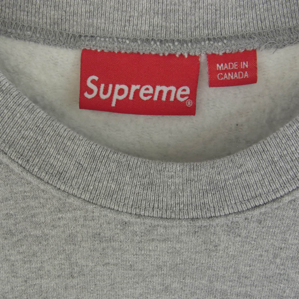 Supreme シュプリーム 20SS Cutout Logo Crewneck Sweatshirt カットアウト ボックスロゴ クルーネック スウェット トレーナー グレー系 M グレー系 M【美品】【中古】