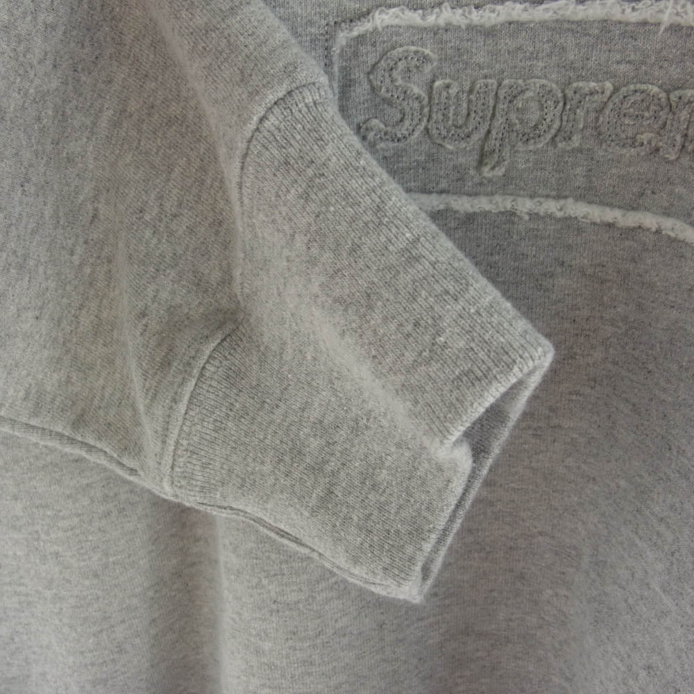 Supreme シュプリーム 20SS Cutout Logo Crewneck Sweatshirt カットアウト ボックスロゴ クルーネック スウェット トレーナー グレー系 M グレー系 M【美品】【中古】