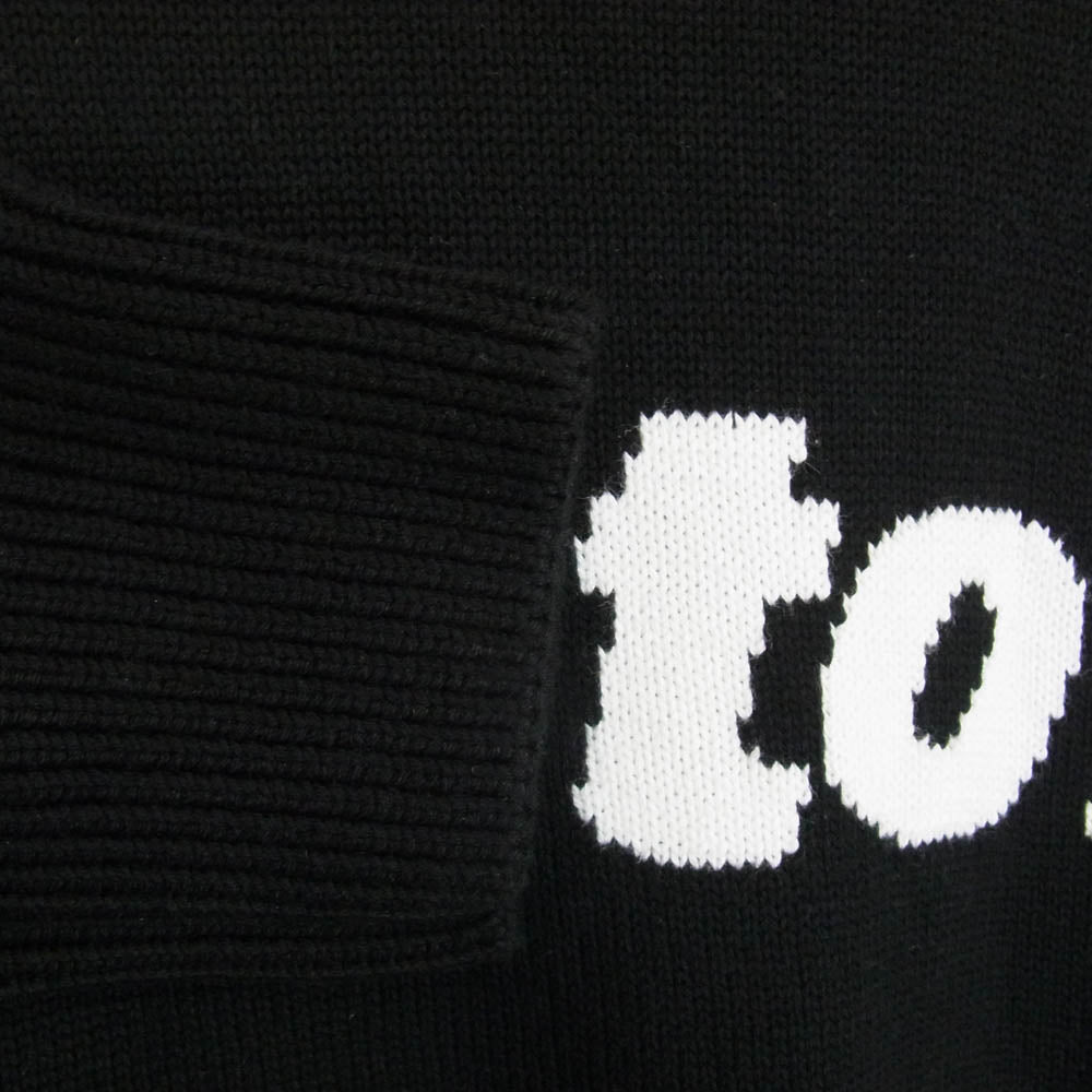 F.C.R.B. エフシーアールビー 24SS FCRB-240087 AUTHENTIC LOGO CREWNECK KNIT Bristol オーセンティックロゴ クルーネック コットン ニット セーター ブラック系 L【美品】【中古】