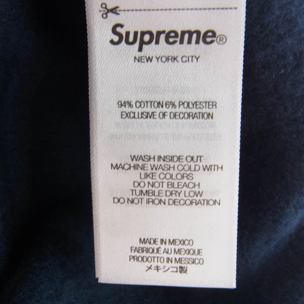 Supreme シュプリーム 24AW Wild Embroidered Hooded Sweatshirt ワイルドエンブロイダード フーディー スウェット シャツ ネイビー M ネイビー系 M【中古】