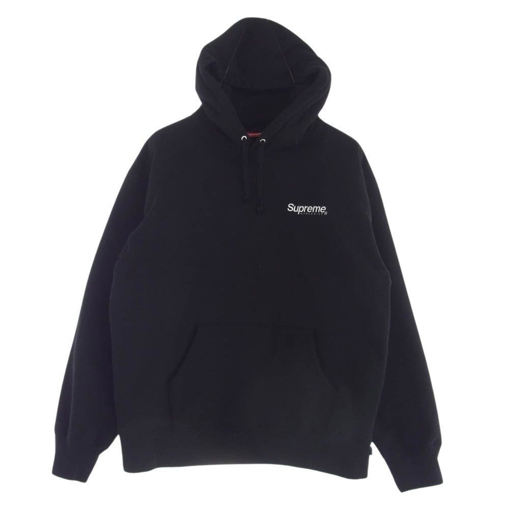 Supreme シュプリーム 23AW Worldwide Hooded Sweatshirt Black ワールドワイド フーディー スウェット シャツ ブラック L ブラック系 L【中古】