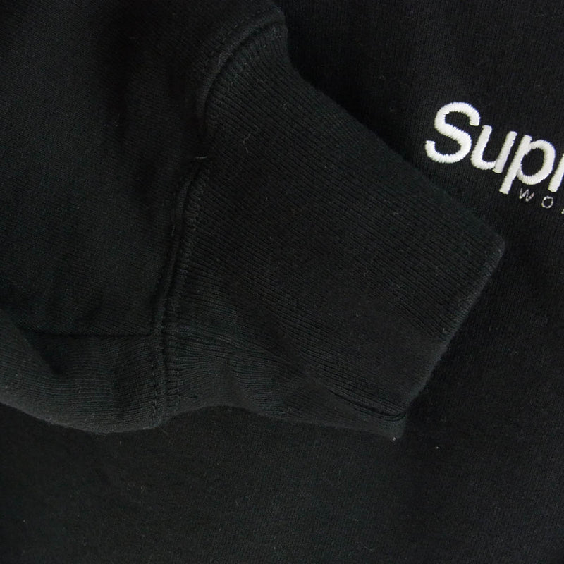 Supreme シュプリーム 23AW Worldwide Hooded Sweatshirt Black ワールドワイド フーディー スウェット シャツ ブラック L ブラック系 L【中古】