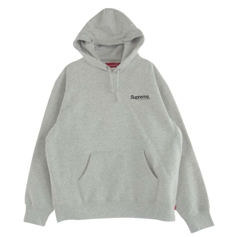 Supreme シュプリーム 23AW Worldwide Hooded Sweatshirt GRAY ワールドワイド フーディー スウェット シャツ グレー L グレー系 L【美品】【中古】