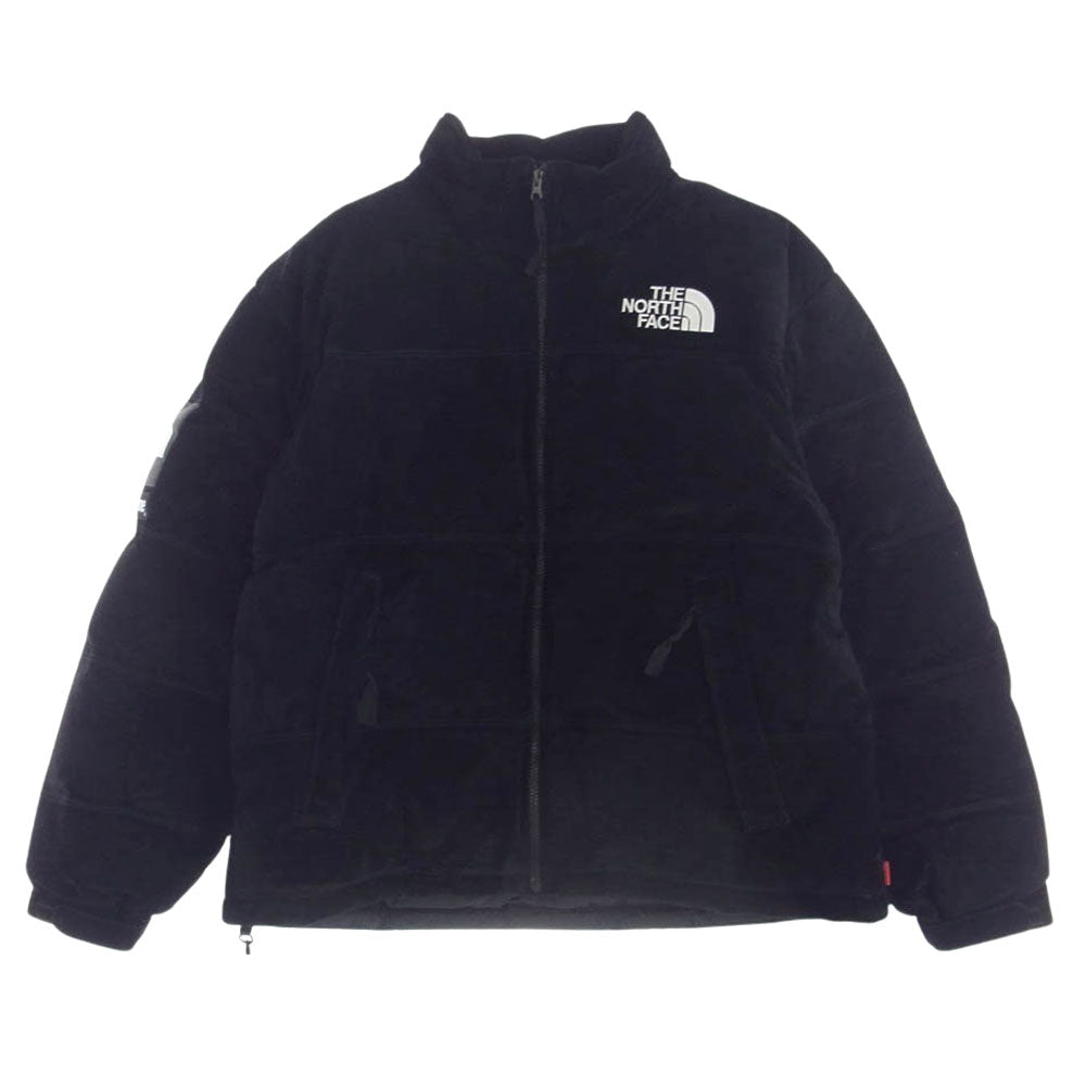 Supreme シュプリーム × THE NORTH FACE ノースフェイス 23AW NF0A875N Suede Nuptse Jacket スウェード ヌプシ ダウン ジャケット 国内未発売 ブラック M ブラック系 M【極上美品】【中古】