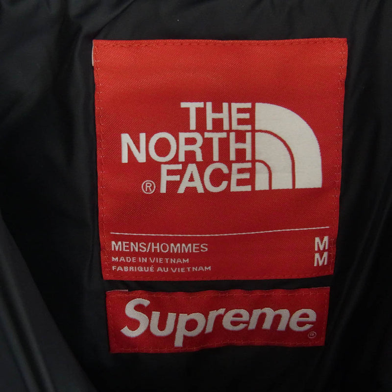 Supreme シュプリーム × THE NORTH FACE ノースフェイス 23AW NF0A875N Suede Nuptse Jacket スウェード ヌプシ ダウン ジャケット 国内未発売 ブラック M ブラック系 M【極上美品】【中古】