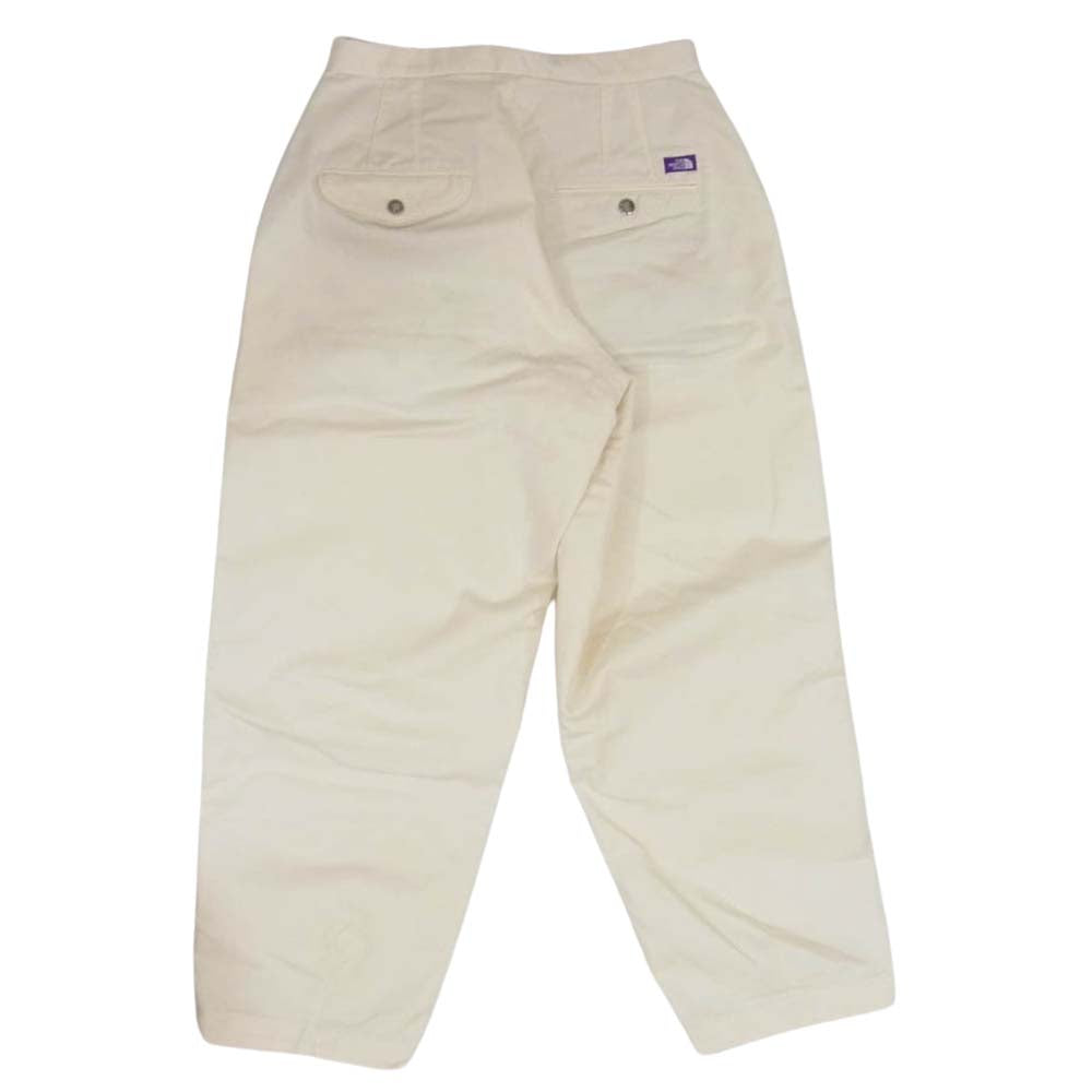 THE NORTH FACE ノースフェイス NT5052N PURPLE LABEL Stretch Twill Wide Tapered Pants パープルレーベル ストレッチ ツイル ワイド テーパードパンツ オフホワイト系 WS【中古】