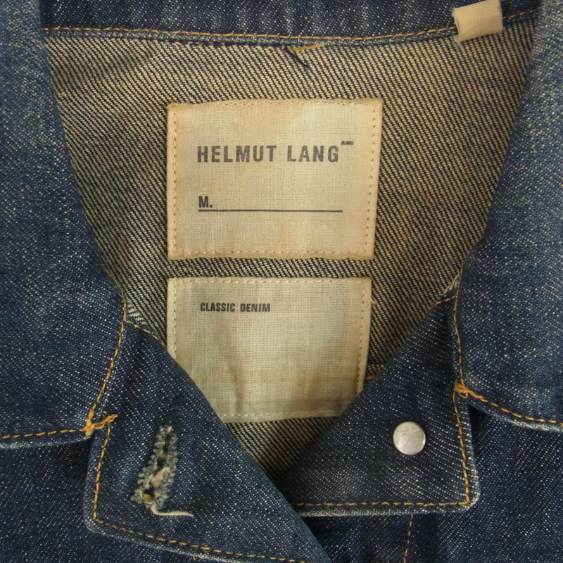 HELMUT LANG ヘルムートラング 90s 本人期 ヴィンテージ デニム ジャケット インディゴ 38 インディゴブルー系 38【中古】