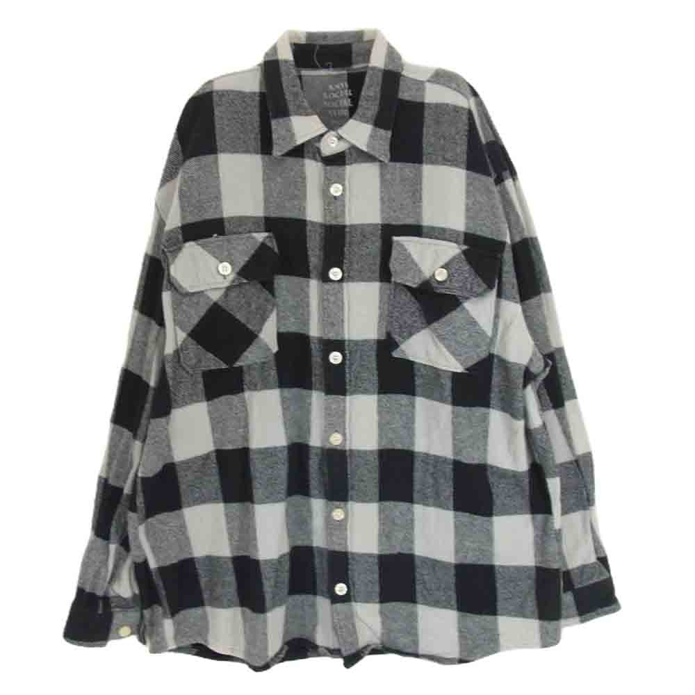 アンチソーシャルソーシャルクラブ バッファローチェック バックロゴ 長袖 シャツ ブラック系 XXL【中古】