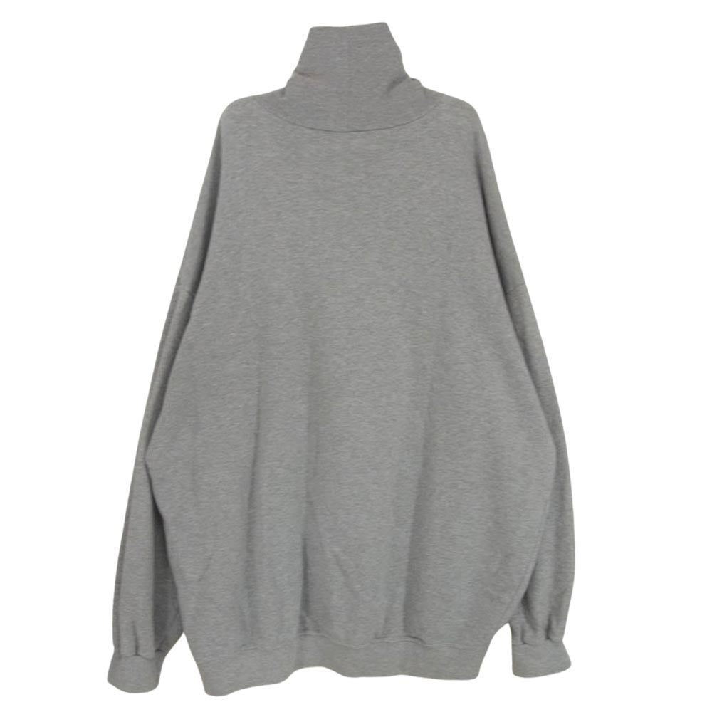 久米繊維謹製 ハイネック ビッグ スウェット 長袖 カットソー グレー系 BIG【中古】