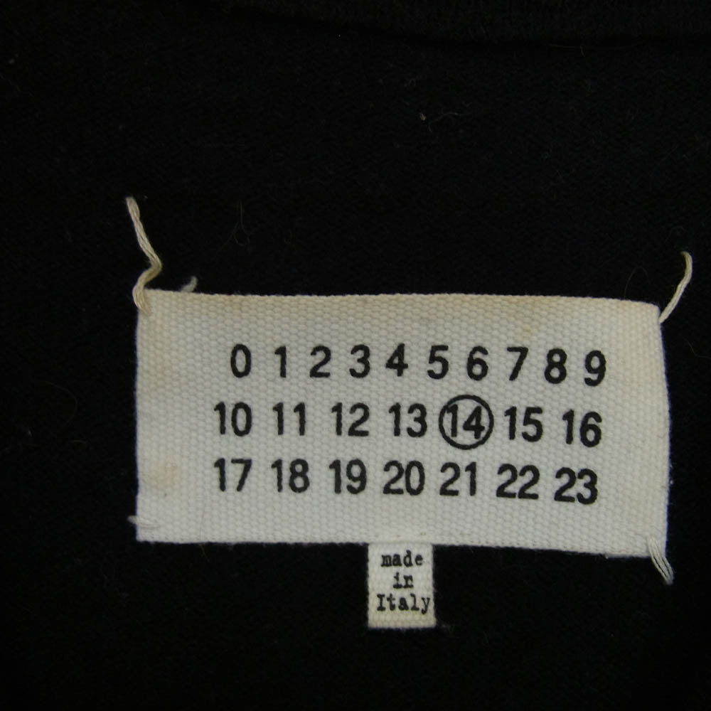 MAISON MARGIELA メゾンマルジェラ 14AW S30HA0747 S15011 14ライン エルボーパッチ クルーネック ニット ブラック系 S【中古】