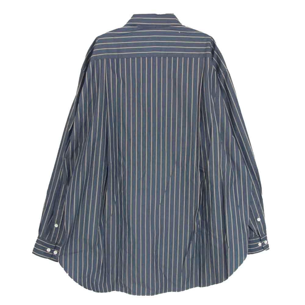 WEWILL ウィーウィル W-012-5007 DT SHIRT ストライプ 長袖 シャツ ネイビー系 2【中古】