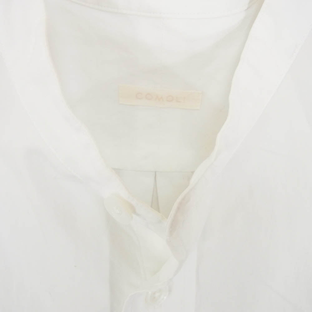 COMOLI コモリ 15S-02002 バンドカラー 長袖 シャツ ホワイト系 2【中古】