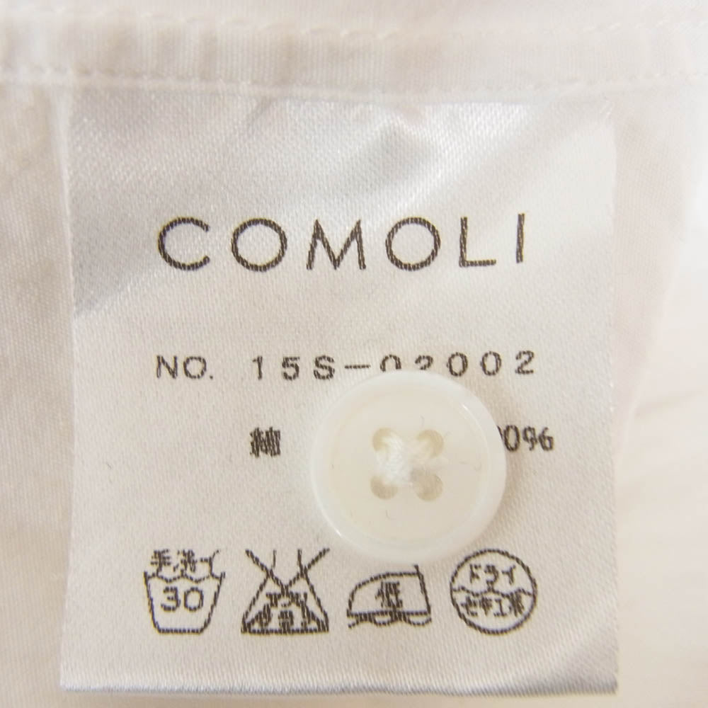 COMOLI コモリ 15S-02002 バンドカラー 長袖 シャツ ホワイト系 2【中古】