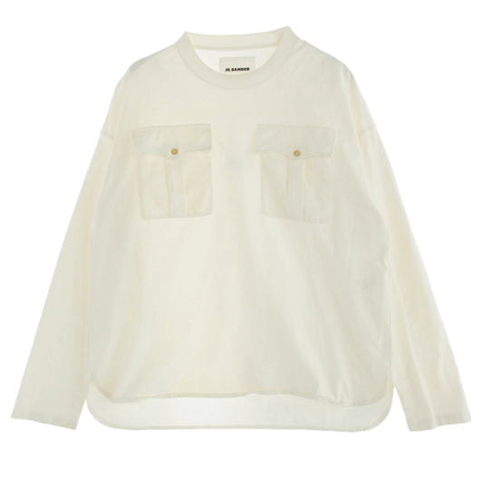 JIL SANDER ジルサンダー 20AW JSMR707013MR24870802 フラップ ポケット 長袖 Tシャツ ホワイト系 M【中古】