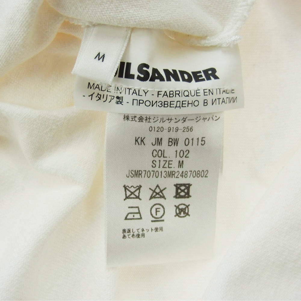 JIL SANDER ジルサンダー 20AW JSMR707013MR24870802 フラップ ポケット 長袖 Tシャツ ホワイト系 M【中古】