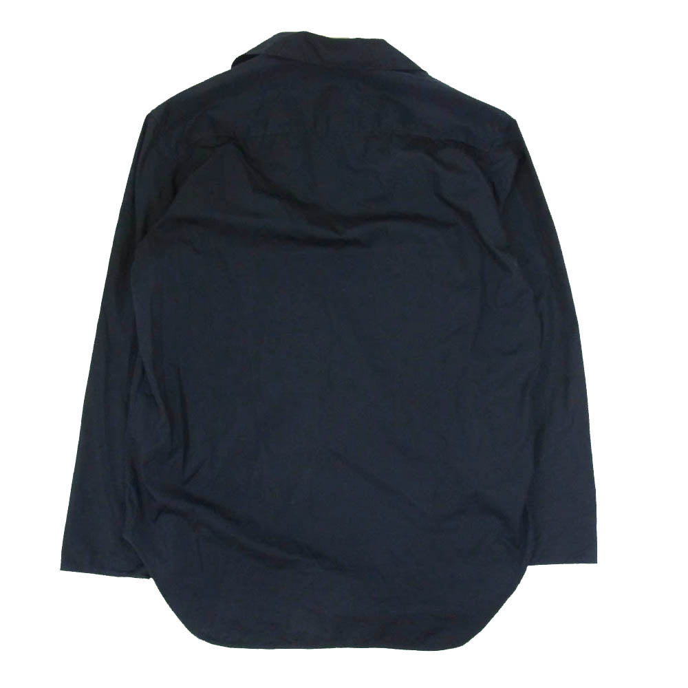 JIL SANDER ジルサンダー JSMU600726 MU245200 ヴァルーズシャツ Vネック プルオーバー オーバーサイズ スキッパー 長袖シャツ ネイビー系 44【中古】