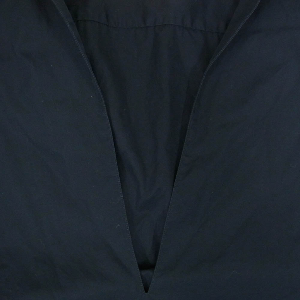 JIL SANDER ジルサンダー JSMU600726 MU245200 ヴァルーズシャツ Vネック プルオーバー オーバーサイズ スキッパー 長袖シャツ ネイビー系 44【中古】