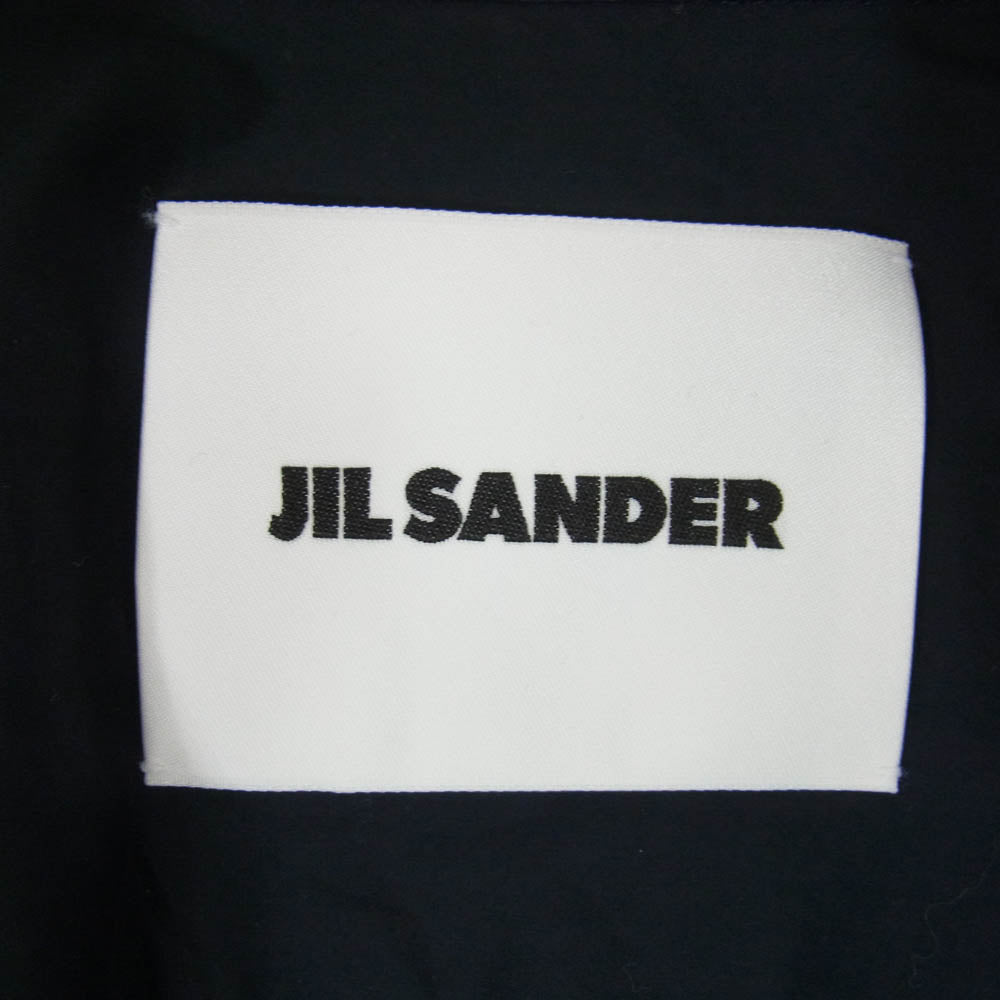 JIL SANDER ジルサンダー JSMU600726 MU245200 ヴァルーズシャツ Vネック プルオーバー オーバーサイズ スキッパー 長袖シャツ ネイビー系 44【中古】