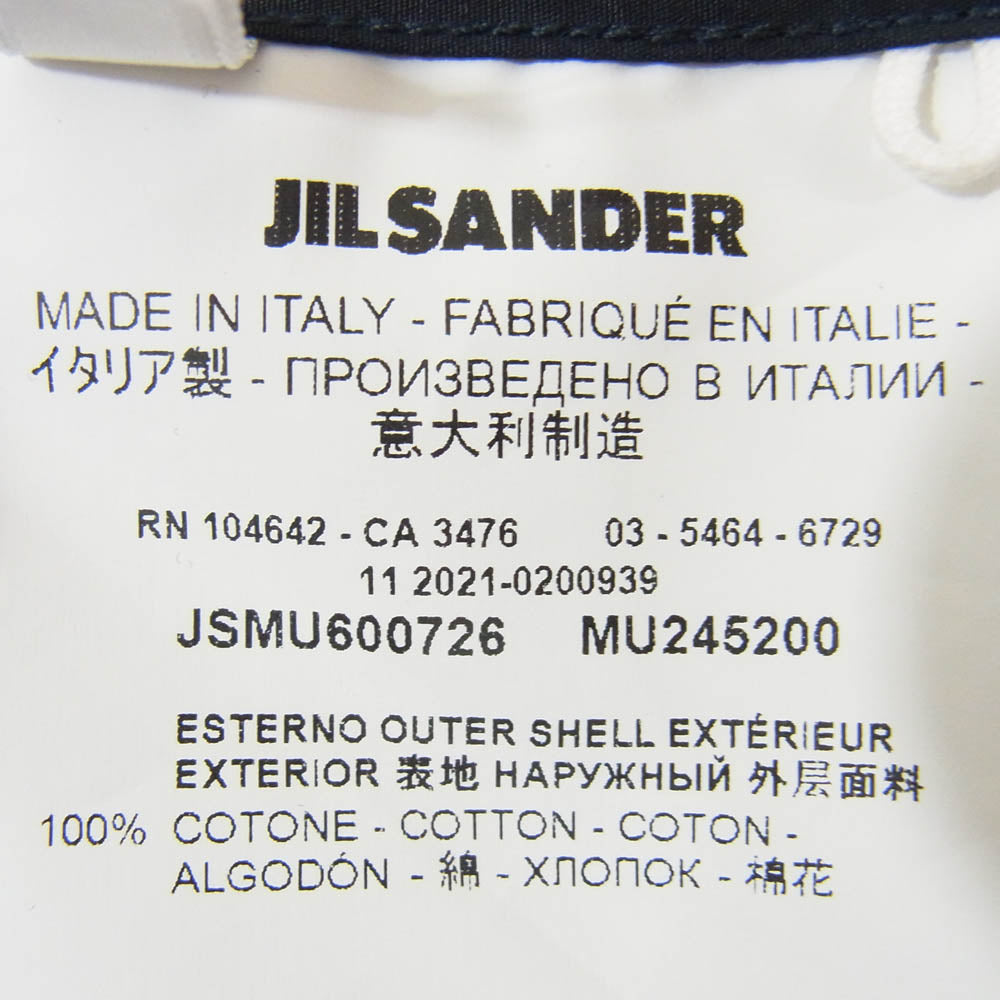 JIL SANDER ジルサンダー JSMU600726 MU245200 ヴァルーズシャツ Vネック プルオーバー オーバーサイズ スキッパー 長袖シャツ ネイビー系 44【中古】