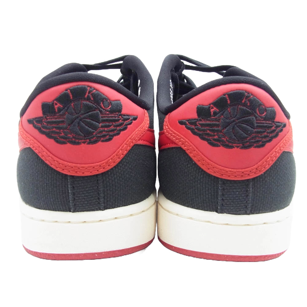 NIKE ナイキ DX4981-006 Air Jordan 1 エアジョーダン ワン ロー Low KO Bred ブレッド ローカット スニーカー レッド系 ブラック系 27cm【極上美品】【中古】