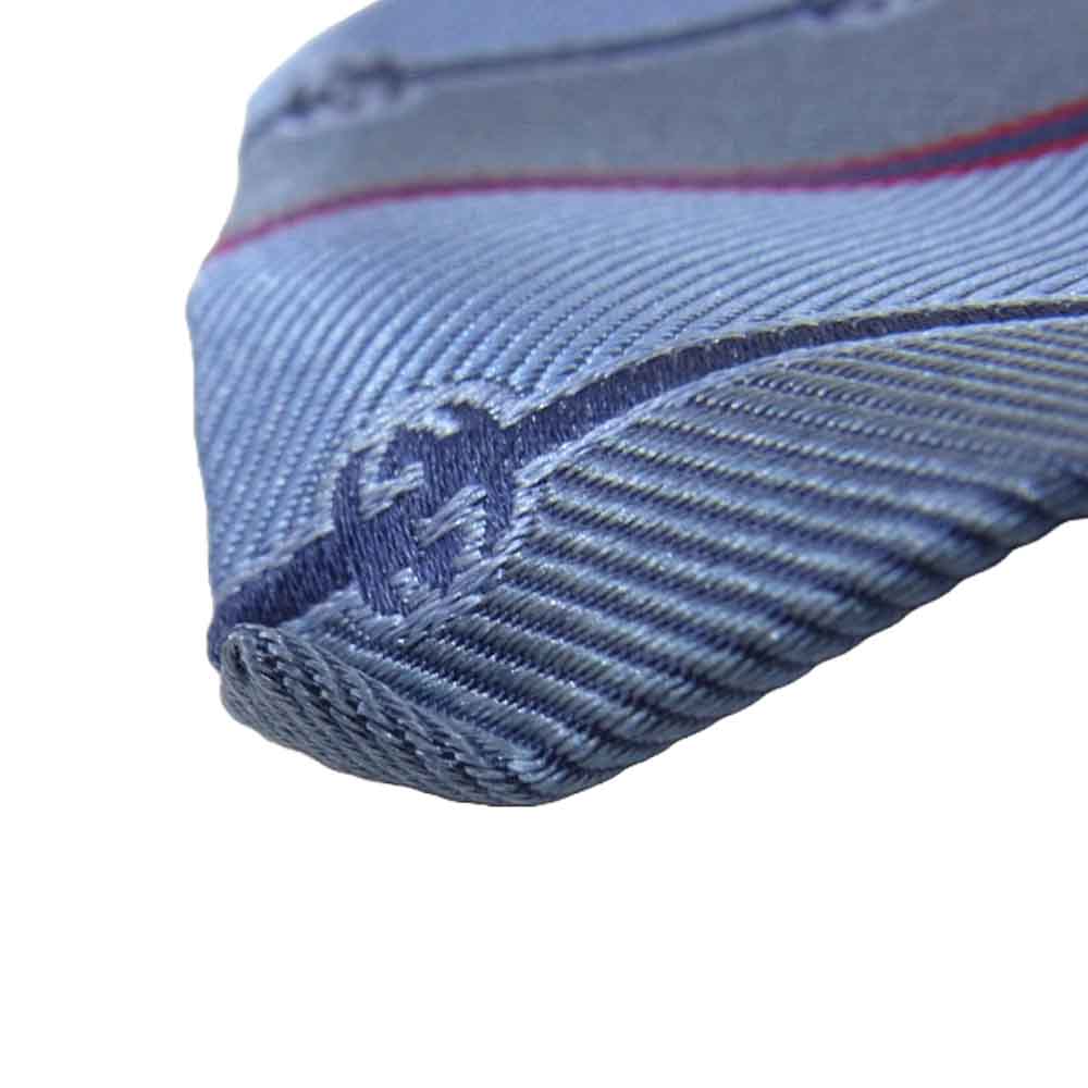 GUCCI グッチ シルク100% レギュラータイ GGロゴ ネクタイ ブルー系【美品】【中古】