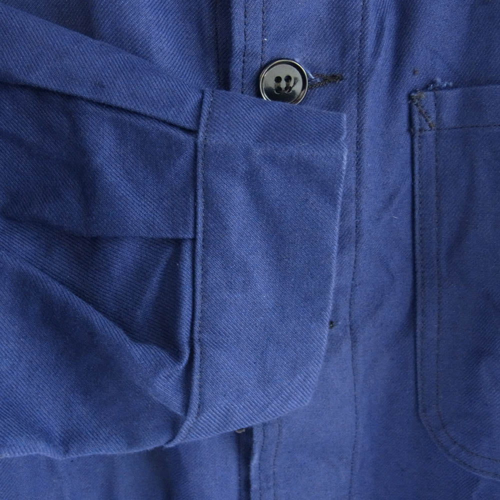 ミリタリー フランス軍 コットン ワーク シャツ カバーオール ジャケット パープル系【中古】