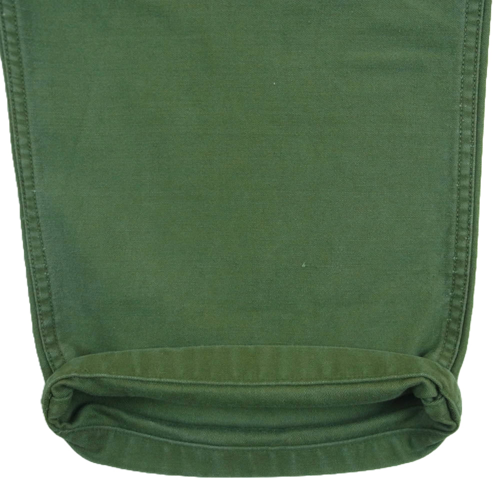 ミリタリー U.S.ARMY コットン ベイカー パンツ og107 サイドアジャスター有 グリーン系 M【中古】