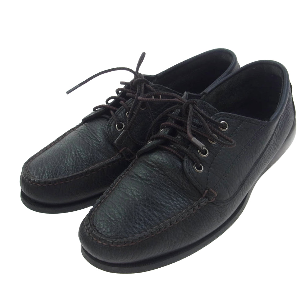 G.H.BASS & COMPANY ジーエイチバス 1331-499-0104-0980 District UNITED ARROWS ユナイテッドアローズ別注 CAMP MOC キャンプ モック グレインレザー シューズ ブラック系 10【中古】