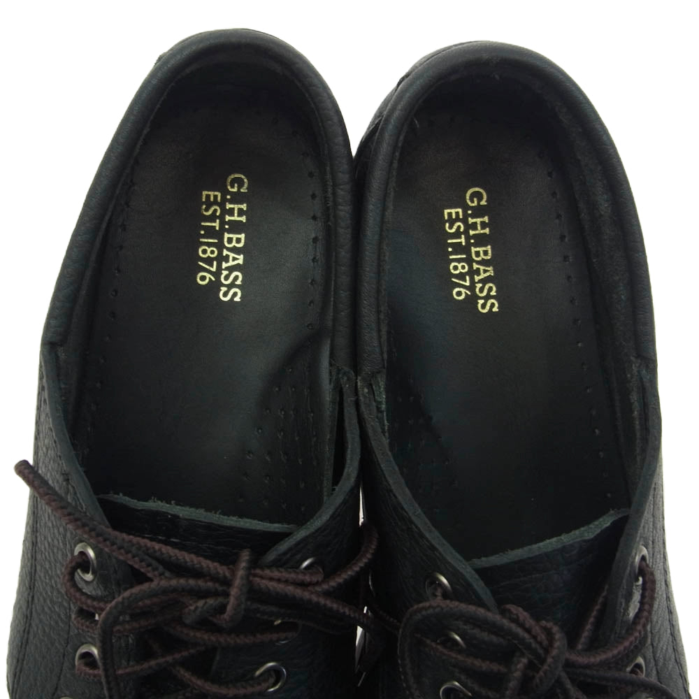 G.H.BASS & COMPANY ジーエイチバス 1331-499-0104-0980 District UNITED ARROWS ユナイテッドアローズ別注 CAMP MOC キャンプ モック グレインレザー シューズ ブラック系 10【中古】