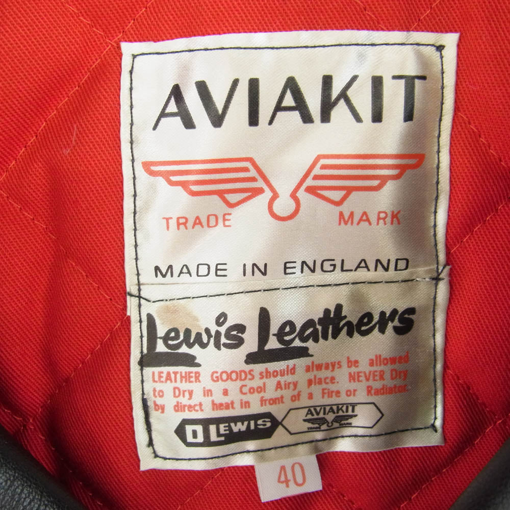 Lewis Leathers ルイスレザー 402 Lightning ライトニング シープ レザー ダブル ライダース ジャケット ブラック系 40【中古】