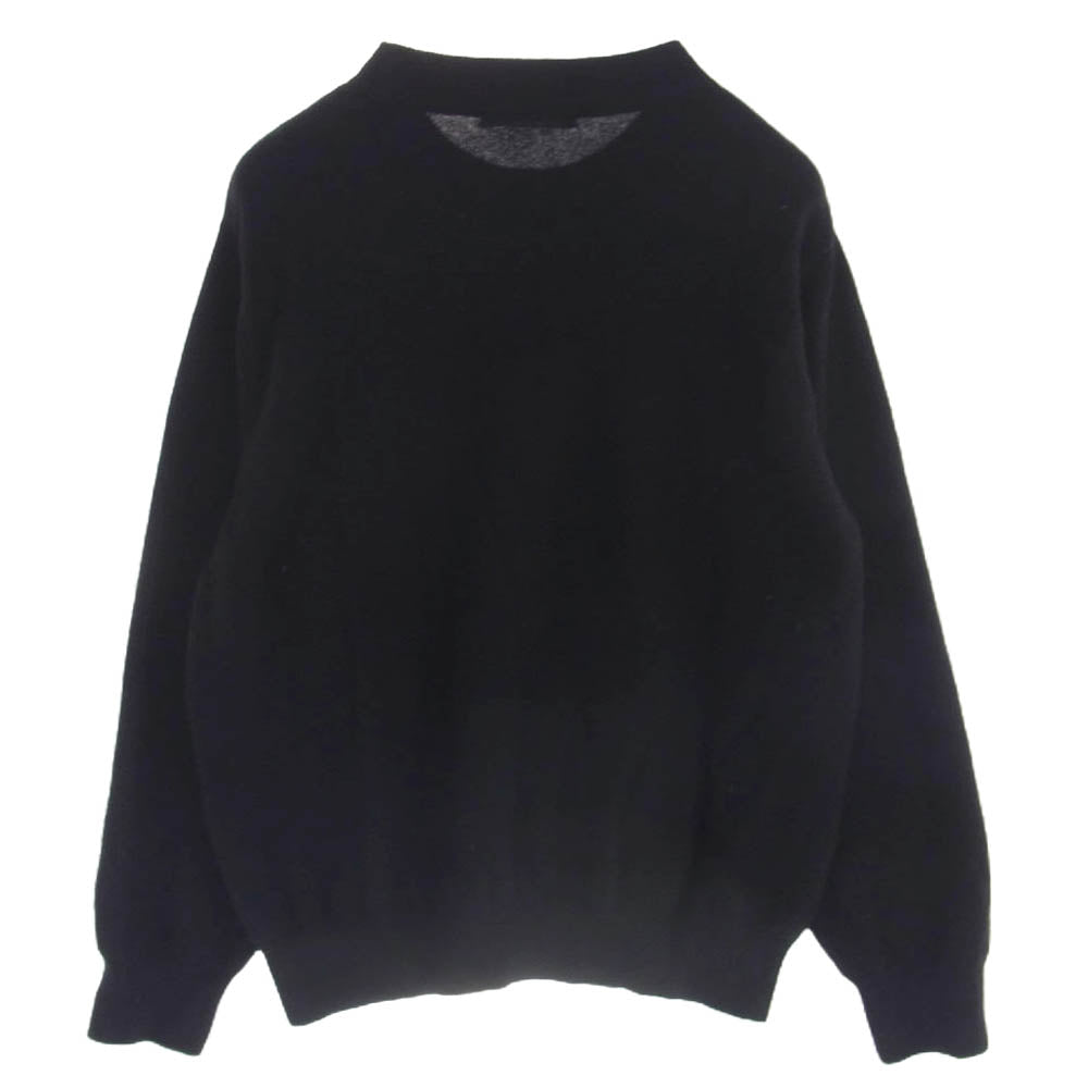 FUJITO フジト カシミア100% クルーネック ニット セーター ブラック系 2【中古】