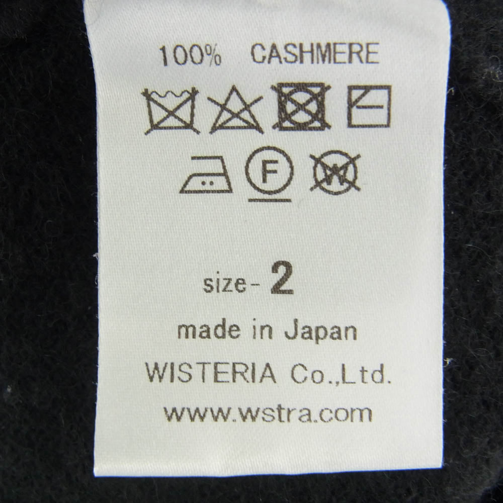 FUJITO フジト カシミア100% クルーネック ニット セーター ブラック系 2【中古】