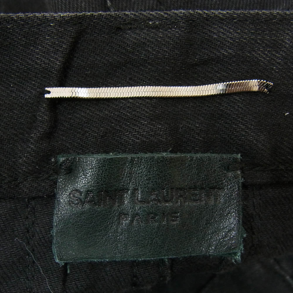 SAINT LAURENT サンローラン 344132 YM59M エディ期 ストリート スキニー デニムパンツ ブラック系 30【中古】
