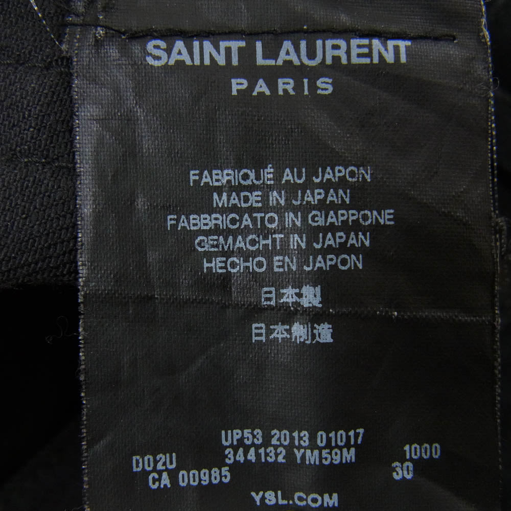 SAINT LAURENT サンローラン 344132 YM59M エディ期 ストリート スキニー デニムパンツ ブラック系 30【中古】