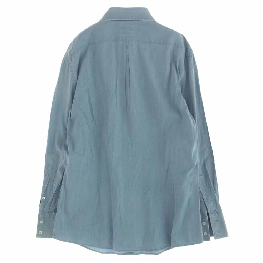 Brunello Cucinelli ブルネロクチネリ SLIM FIT コットン 長袖 シャツ イタリア製 ブルー系 S【中古】