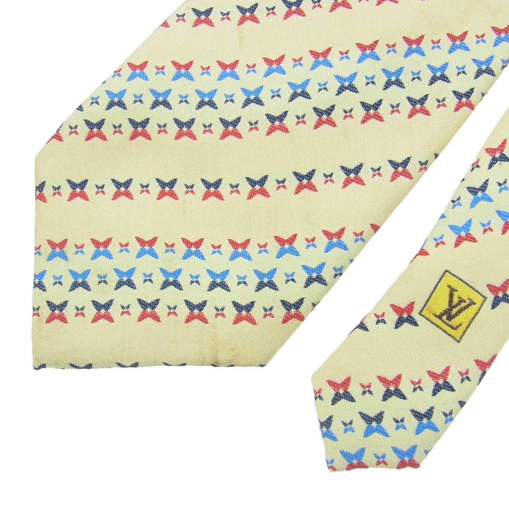 LOUIS VUITTON ルイ・ヴィトン 総柄 レジメンタル ネクタイ マルチカラー系【中古】