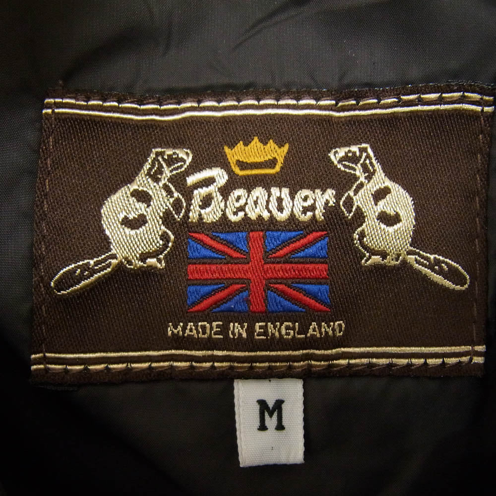 ビーバー コーデュロイ切替 ナイロン ジャケット イギリス製 ブラック系 M【中古】