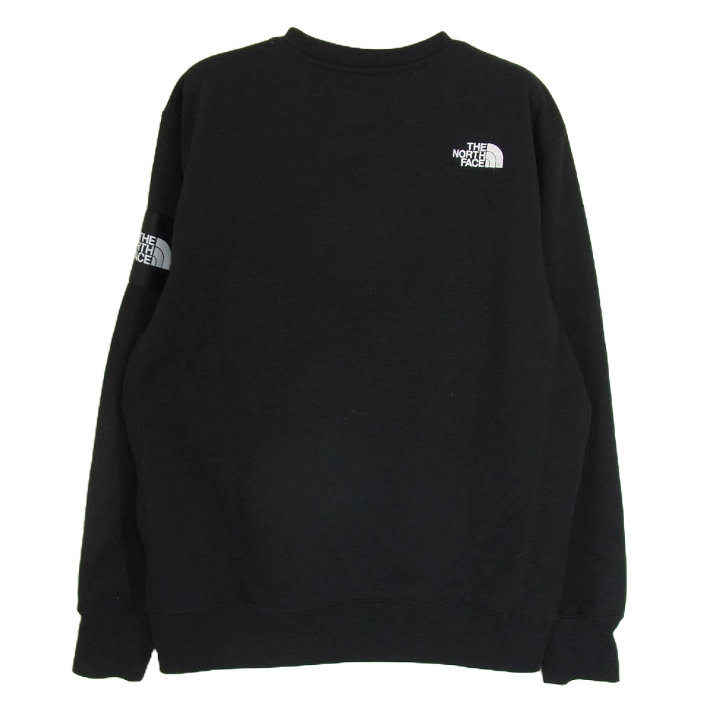 THE NORTH FACE ノースフェイス NT11832 SQUARE LOGO CREW スクエアロゴ クルー スウェット ブラック系 L【中古】