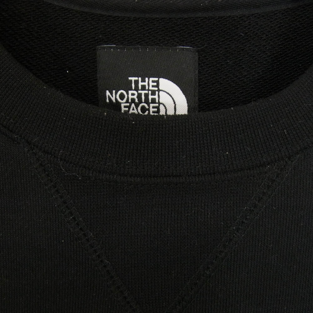 THE NORTH FACE ノースフェイス NT11832 SQUARE LOGO CREW スクエアロゴ クルー スウェット ブラック系 L【中古】