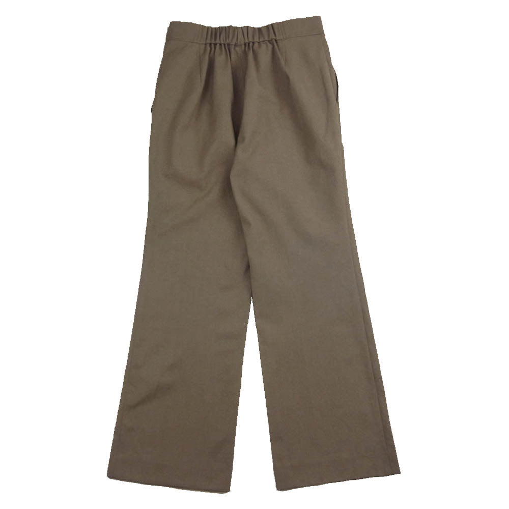 リエス タック ワイド スラックス パンツ ブラウン系 2【中古】